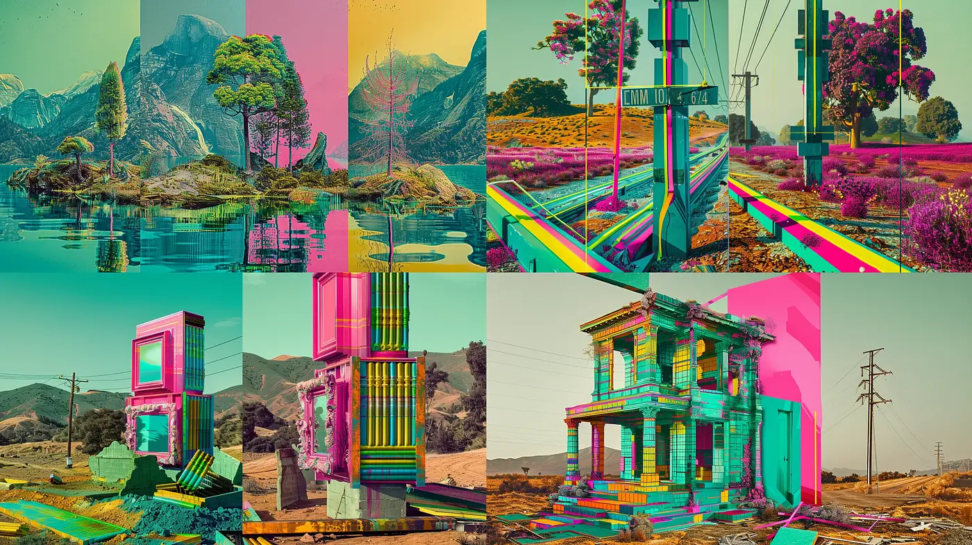 Psychedelic Pastel Dreamscape - Midjourney sref style
