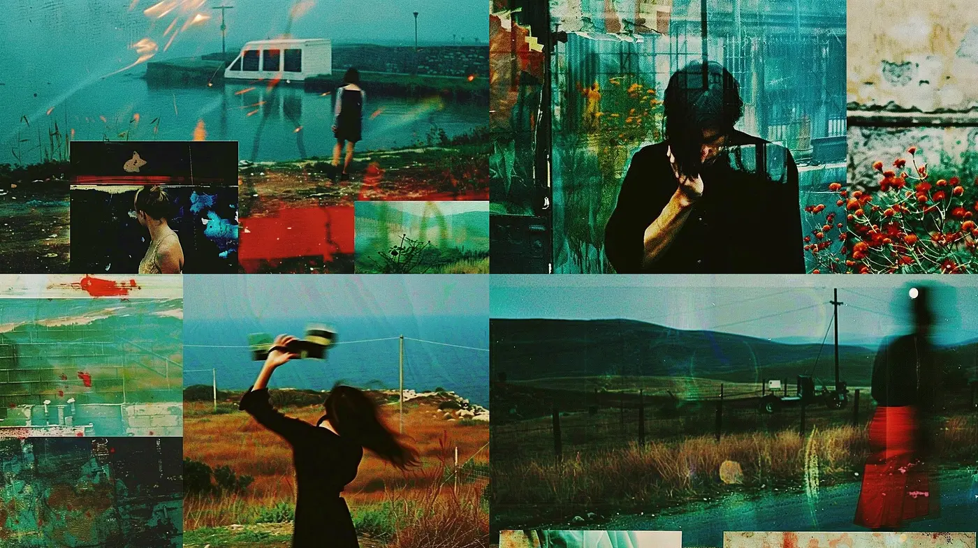 Ethereal Grunge Dreamscape: A Fusion of Moody Textures and Dystopian Hues - Midjourney sref style