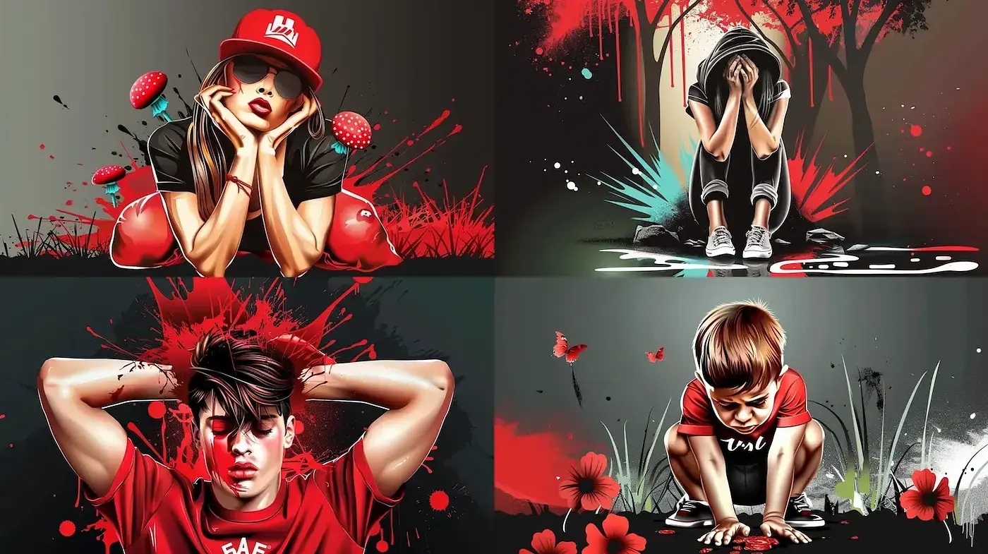 Dynamic Contrast in Streetwear: A Homage to Urban Pop Art - Midjourney sref style