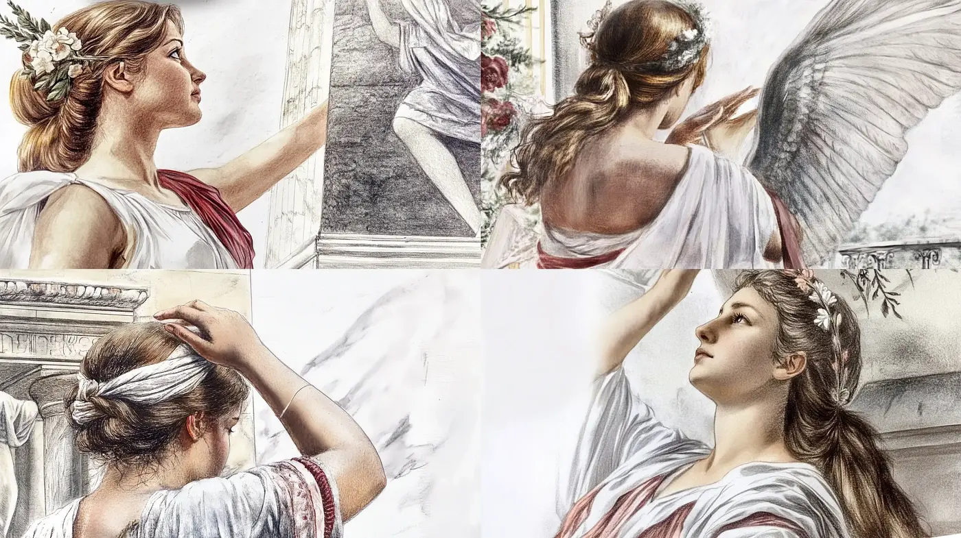 Ethereal Classical Reverie: A Homage to Neoclassical Grace - Midjourney sref style