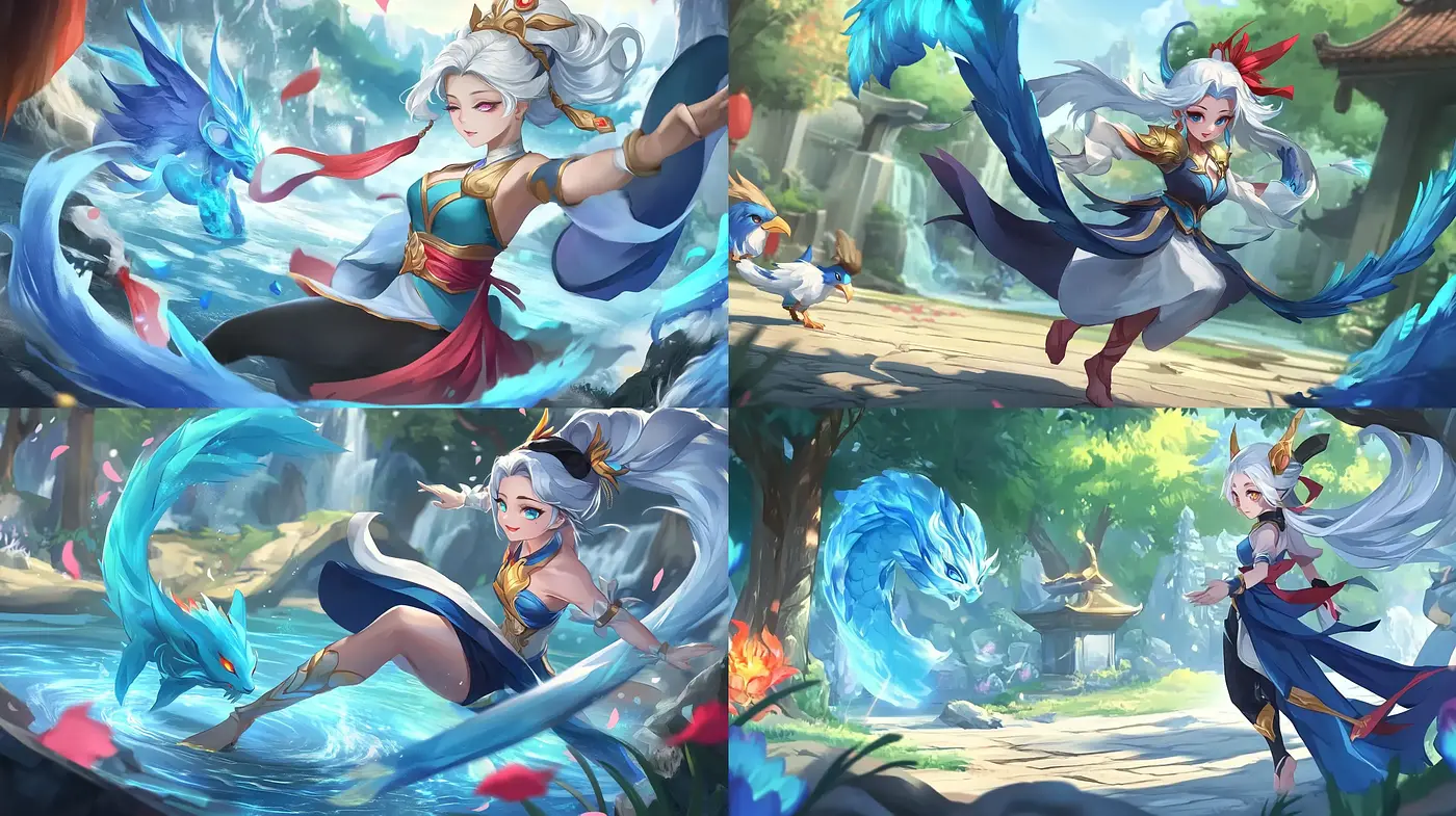 Ethereal Arcane Action in Lush Fantastical Landscapes - Midjourney sref style