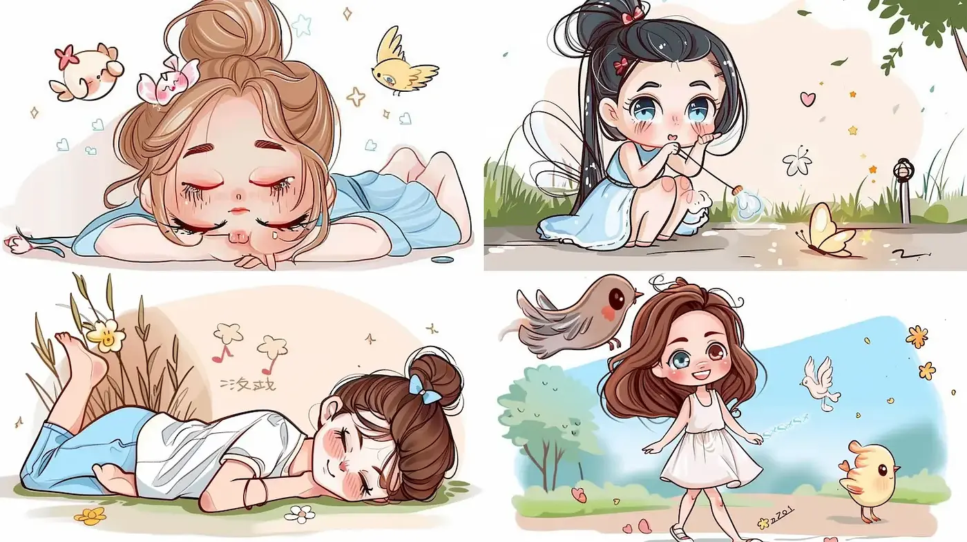 Charming and Playful Illustrations with a Whimsical Touch - Midjourney sref style