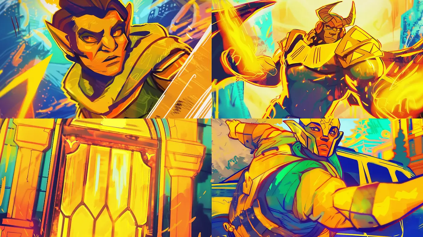 Dynamic Comic-Inspired Vivid Expressionism - Midjourney sref style
