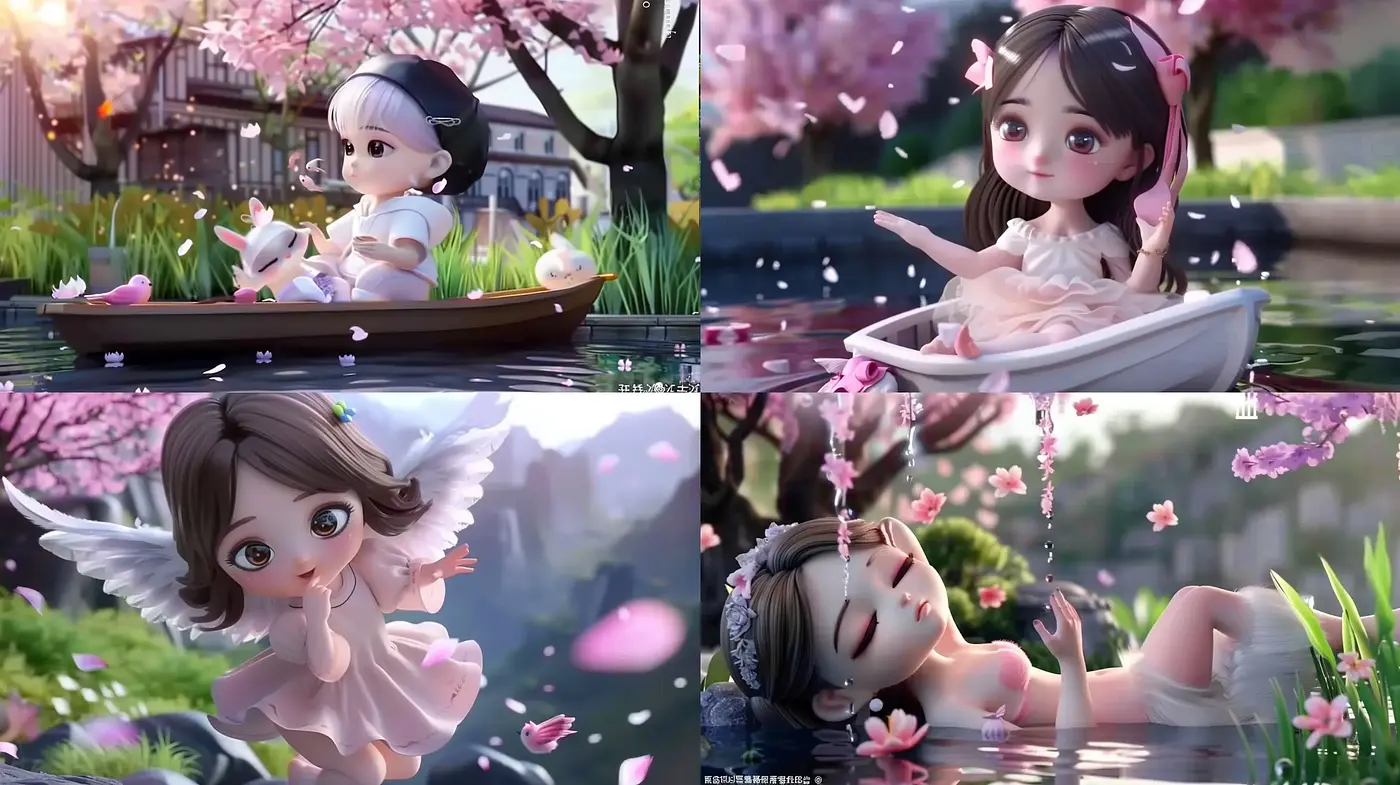 Enchanted Sakura Blossom Dreamscape - Midjourney sref style