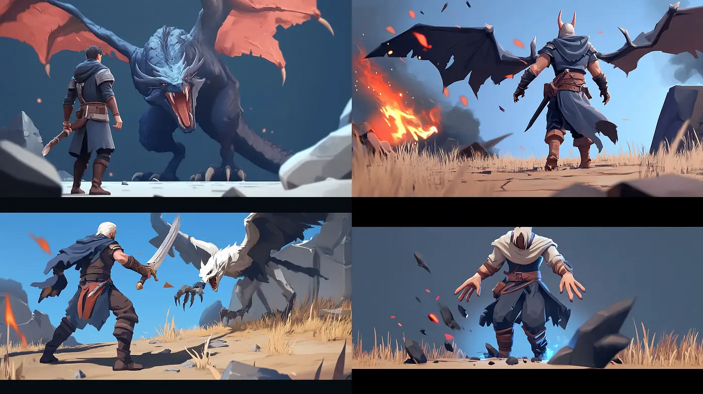 Epic Saga of Stylized Fantasia: A Cinematic Digital Brushwork Symphony - Midjourney sref style