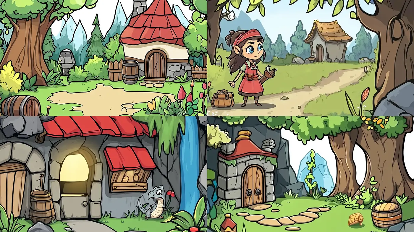 Enchanted Storybook Illustrations with Vibrant, Whimsical Charm - Midjourney sref style