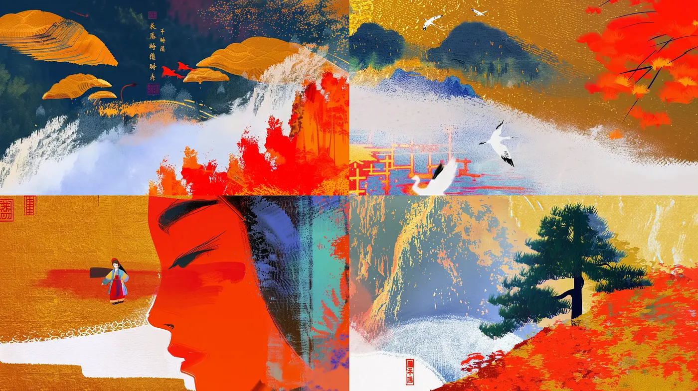 Vibrant Expressionist Fusion with an East Asian Sensibility - Midjourney sref style