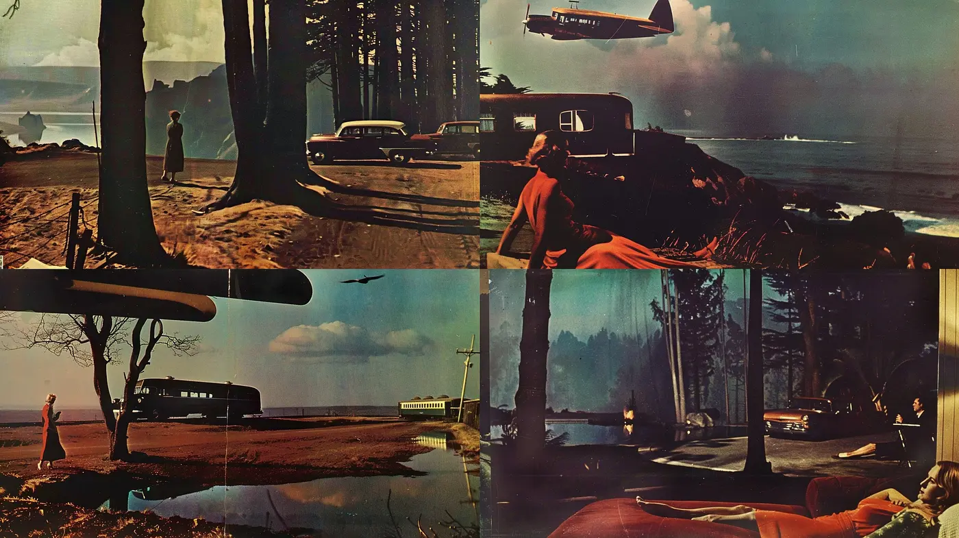 Evocative Retro Dystopian Panoramas with a Cinematic Flair - Midjourney sref style