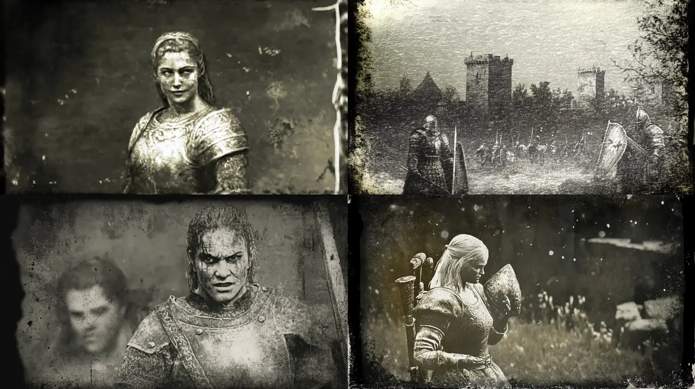 Ephemeral Echoes: A Nostalgic Grayscale Tableau - Midjourney sref style