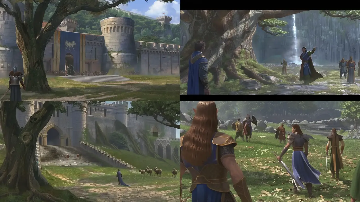 Epic Medieval Fantasy Saga - Midjourney sref style