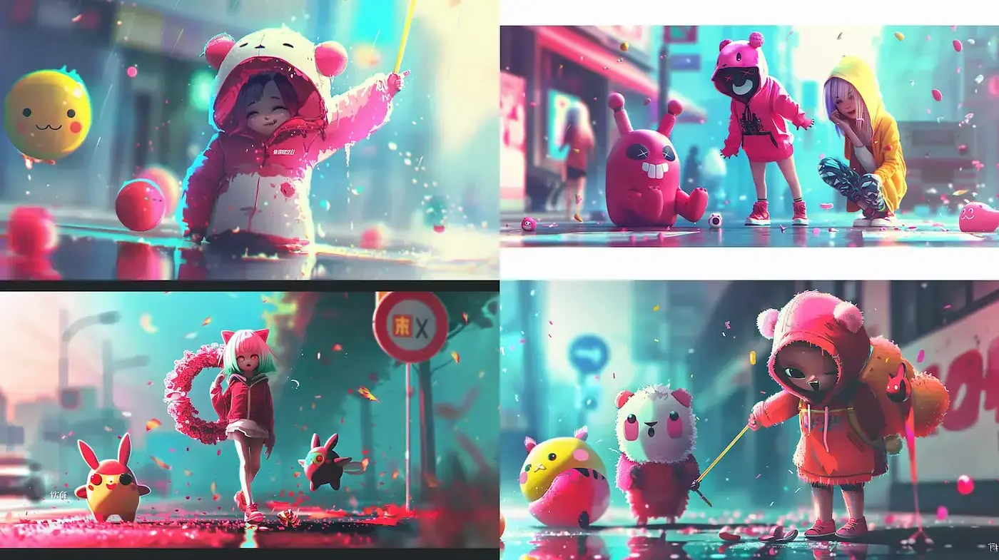 Whimsical Digital Art with a Playful Aesthetic - Midjourney sref style