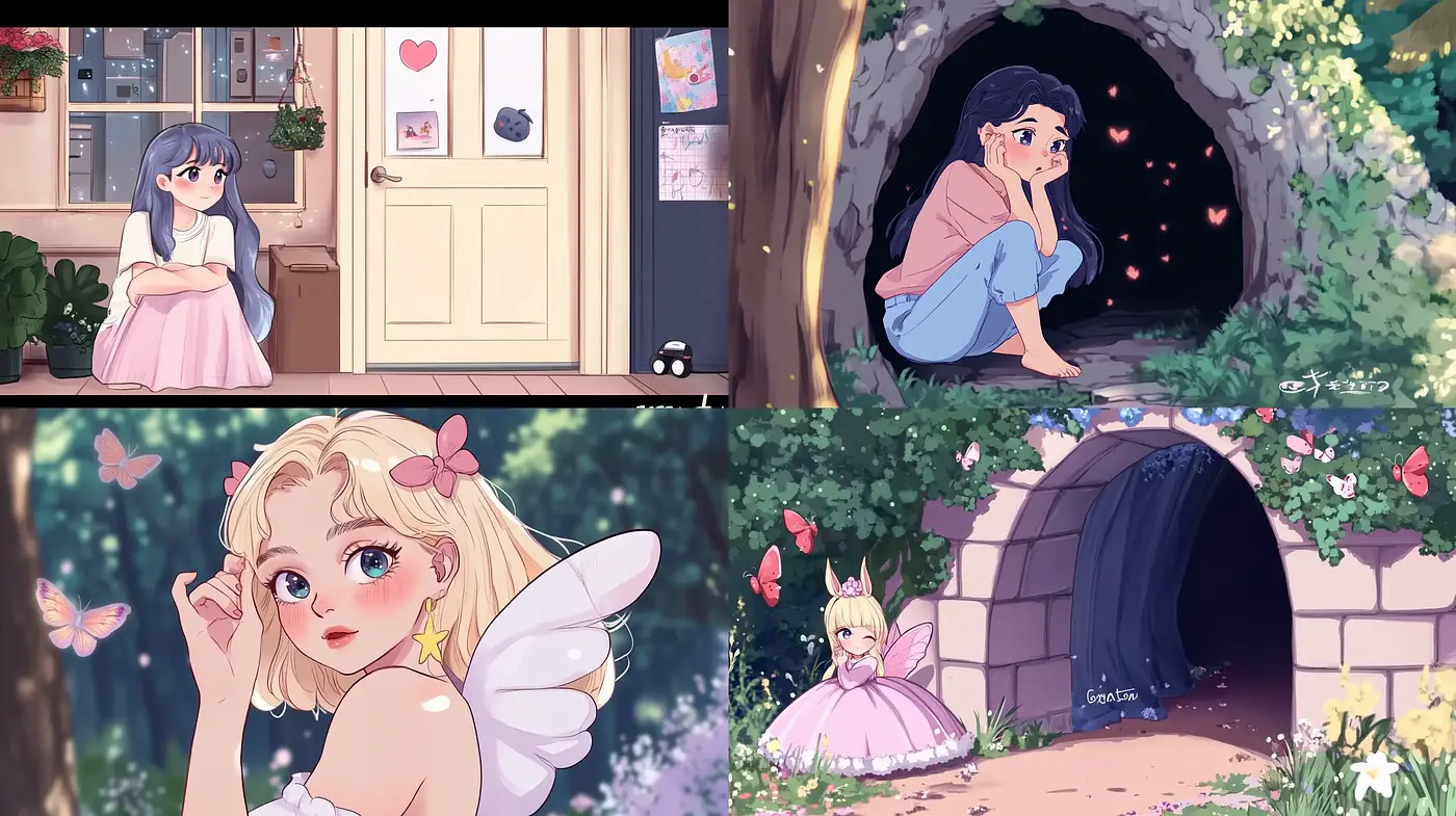 Enchanted Whimsy: A Dreamlike Dive into Pastel Anime Fantasia - Midjourney sref style