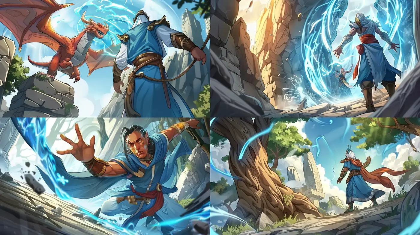 Epic Fantasy Adventure in Vivid Comic Book Illustration Style - Midjourney sref style