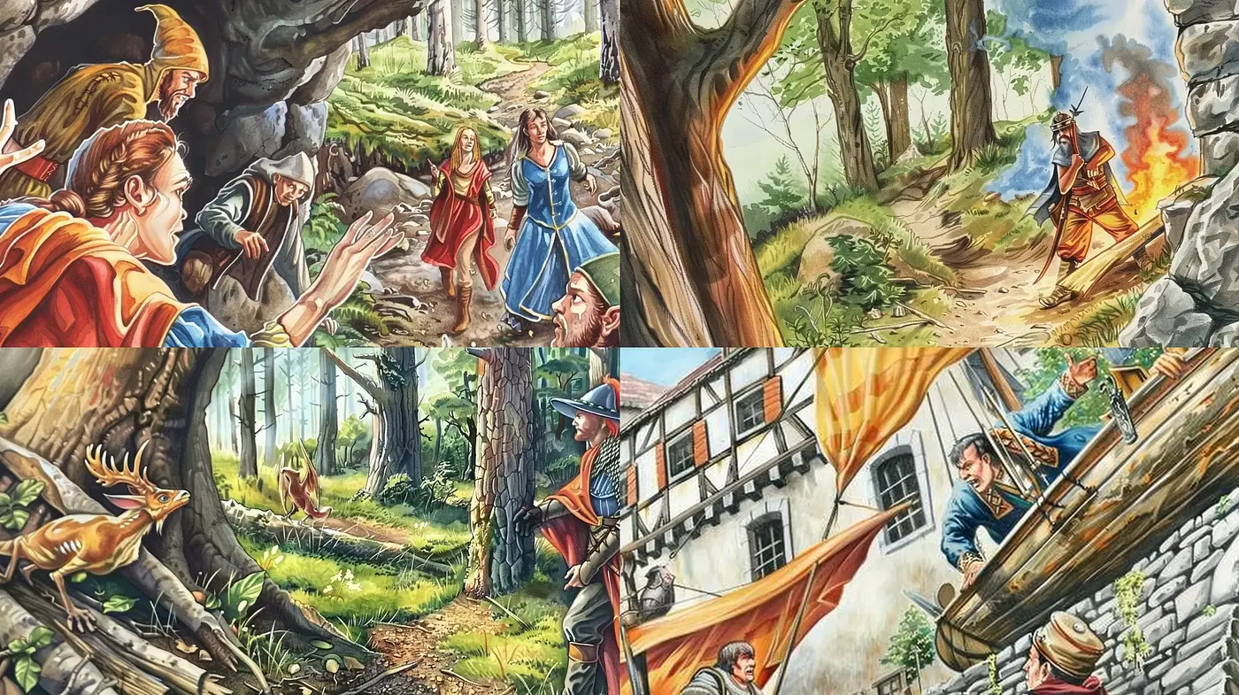 Enchanted Storybook Illustration Harmony - Midjourney sref style