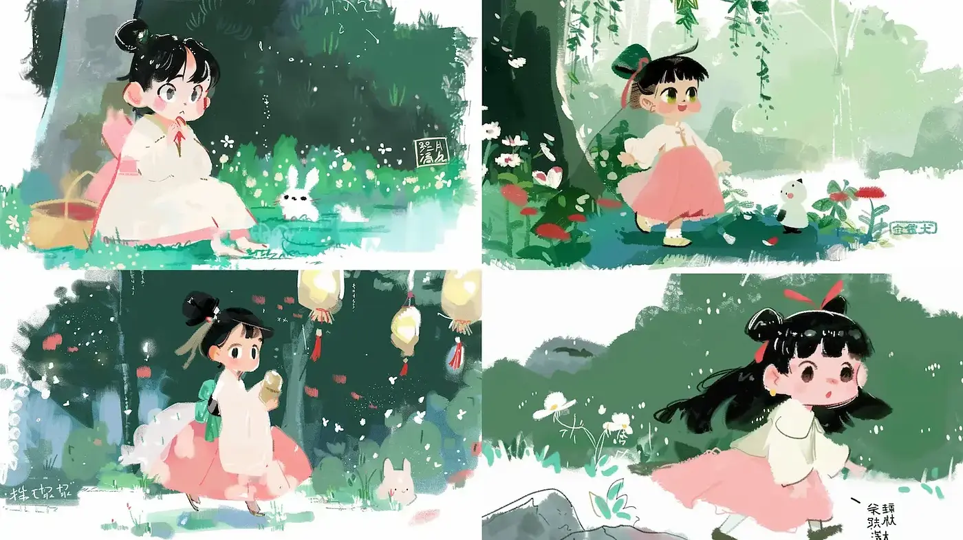 Charming and Playful Illustrative Style with a Touch of Whimsy - Midjourney sref style