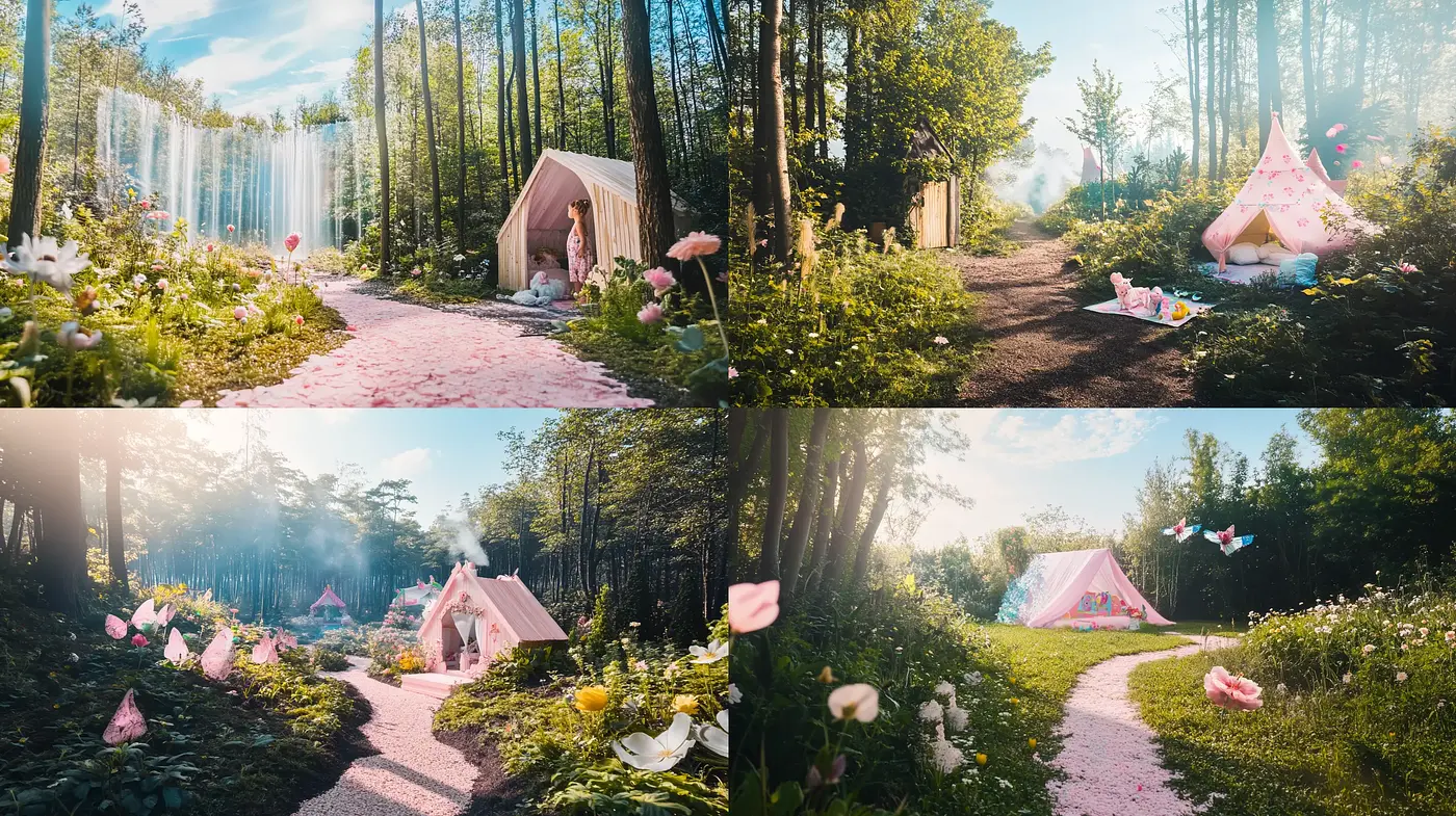 Enchanted Forest Dreamscape with a Whimsical Pastel Touch - Midjourney sref style