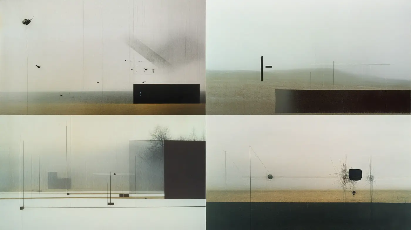 Ethereal Minimalism: A Homage to Tranquility and Abstract Contemplation - Midjourney sref style