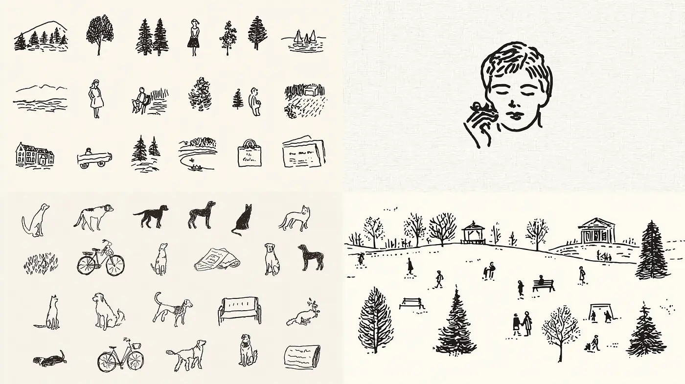 Charming and Whimsical Illustrations with a Hand-Drawn Aesthetic - Midjourney sref style