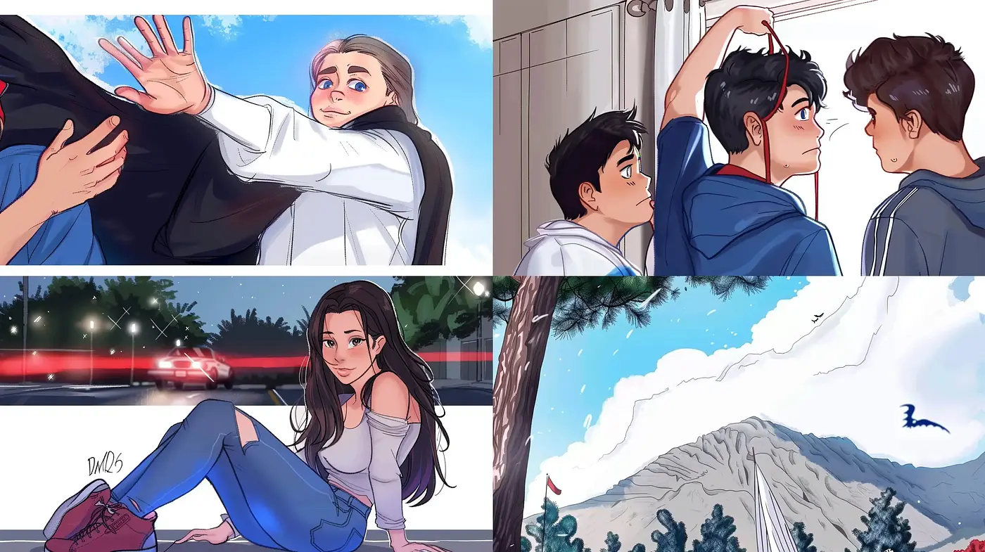 Ethereal Anime Dreamscape: A Synchronized Blend of Vivid Storytelling and Whimsical Artistry - Midjourney sref style