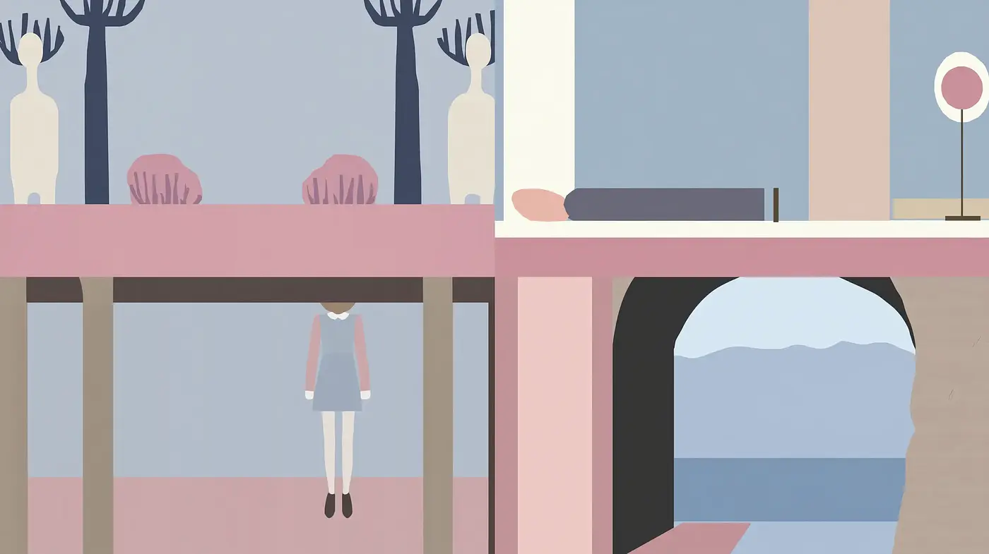 Serene Minimalist Vistas with Pastel Undertones - Midjourney sref style