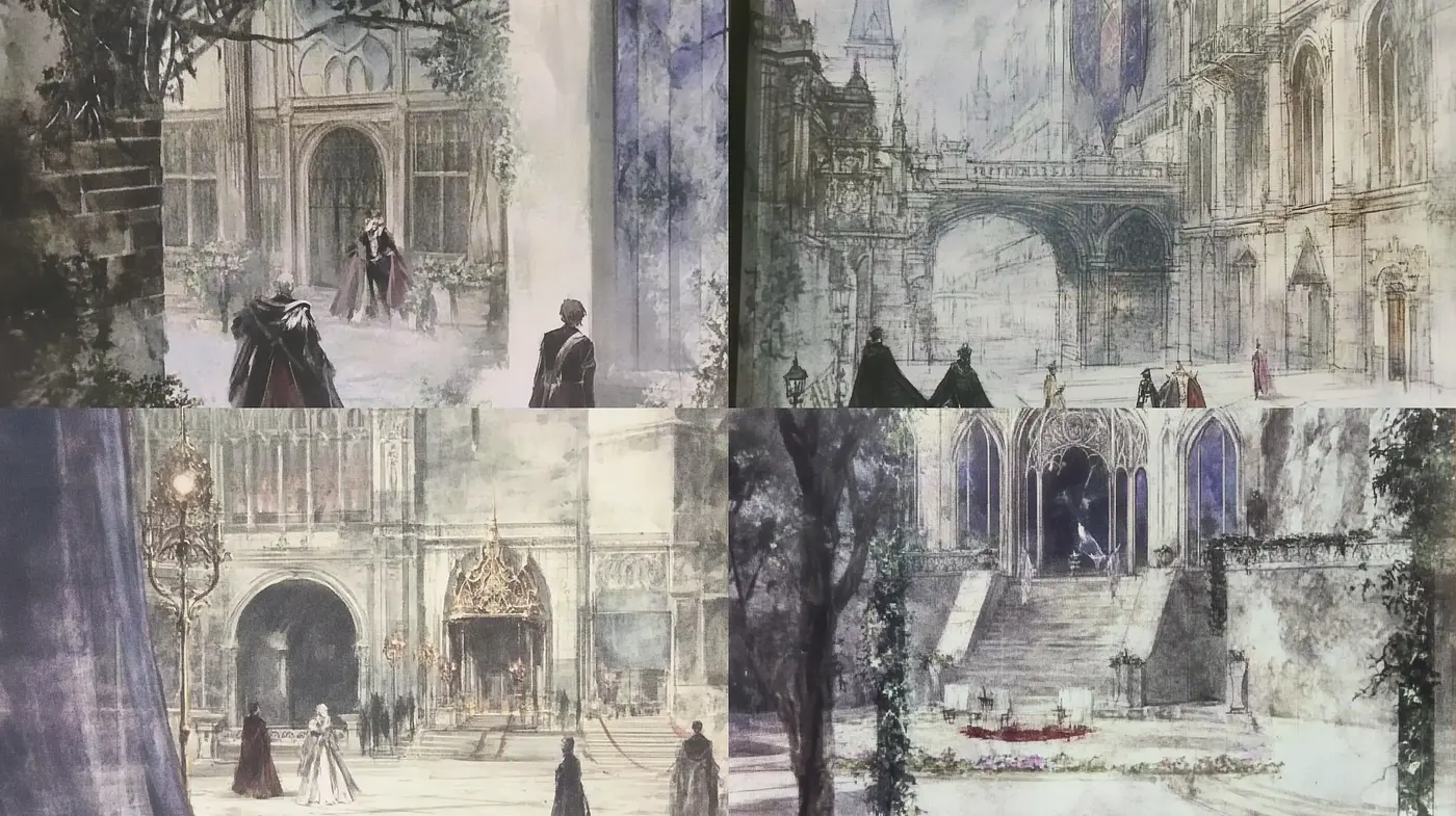 Ethereal Gothic Revival Architectural Impressions - Midjourney sref style
