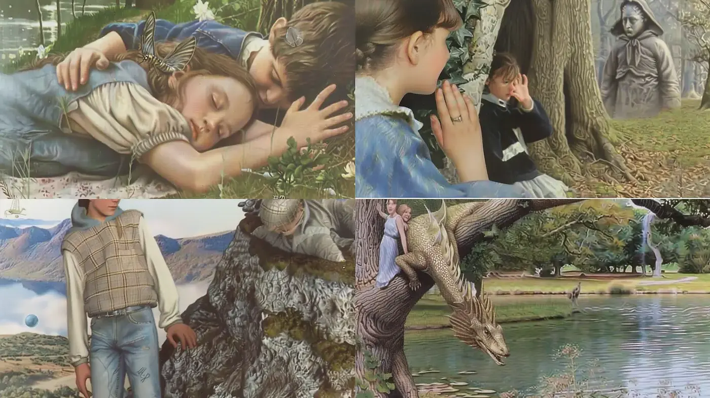 Whimsical and Enchanted Realism with a Nostalgic Undertone - Midjourney sref style