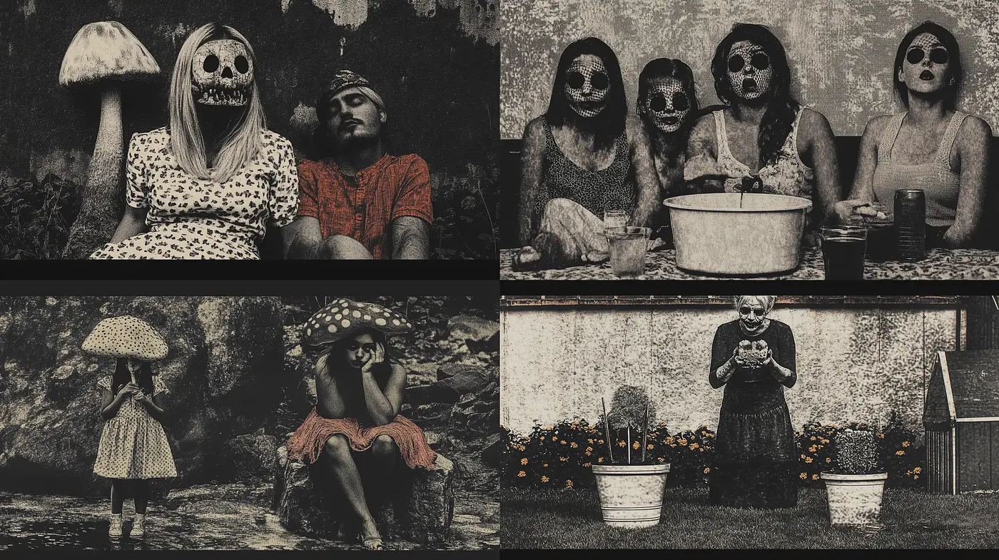 Monochrome Macabre: Echoes of Gothic Expressionism - Midjourney sref style