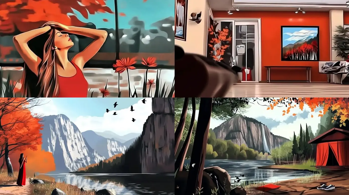 Consistently Stylized Digital Painterly Landscapes and Figures - Midjourney sref style