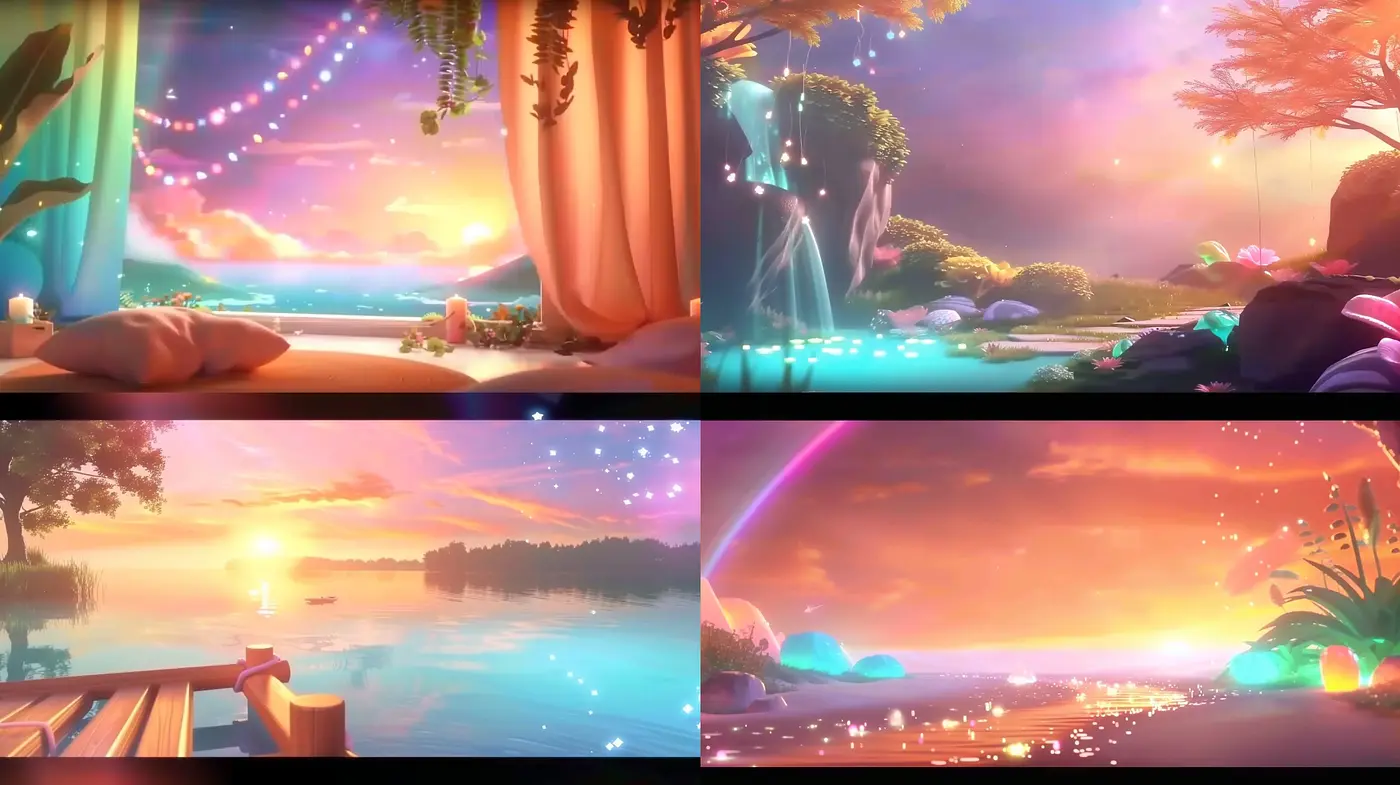 Ethereal Twilight Harmony: A Consistent Dreamlike Ambiance Across Varied Landscapes - Midjourney sref style