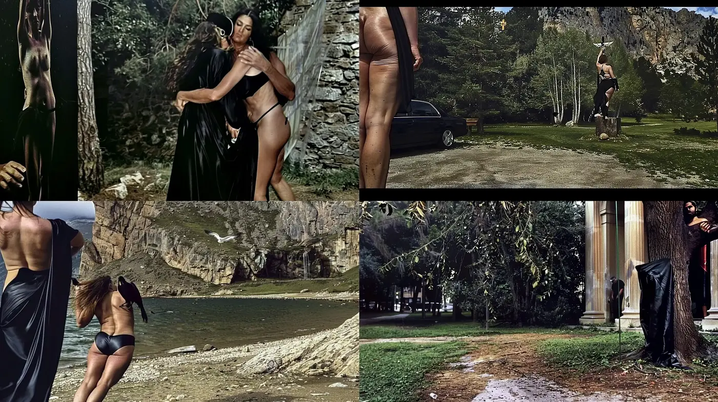 Ethereal Cinematic Tableau with Nature-Infused Melancholy - Midjourney sref style