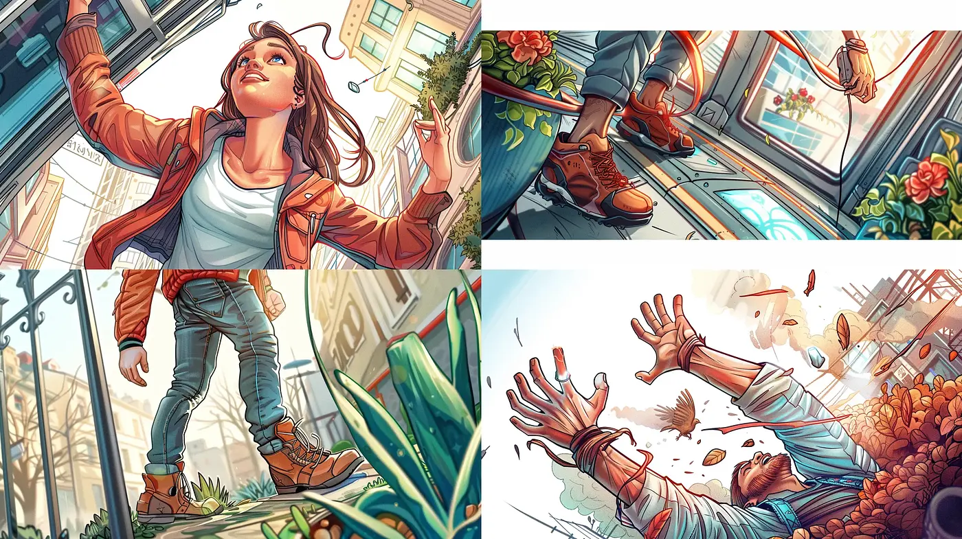 Vibrant Dynamic Brushwork in a Modern Comic Book Illustration - Midjourney sref style