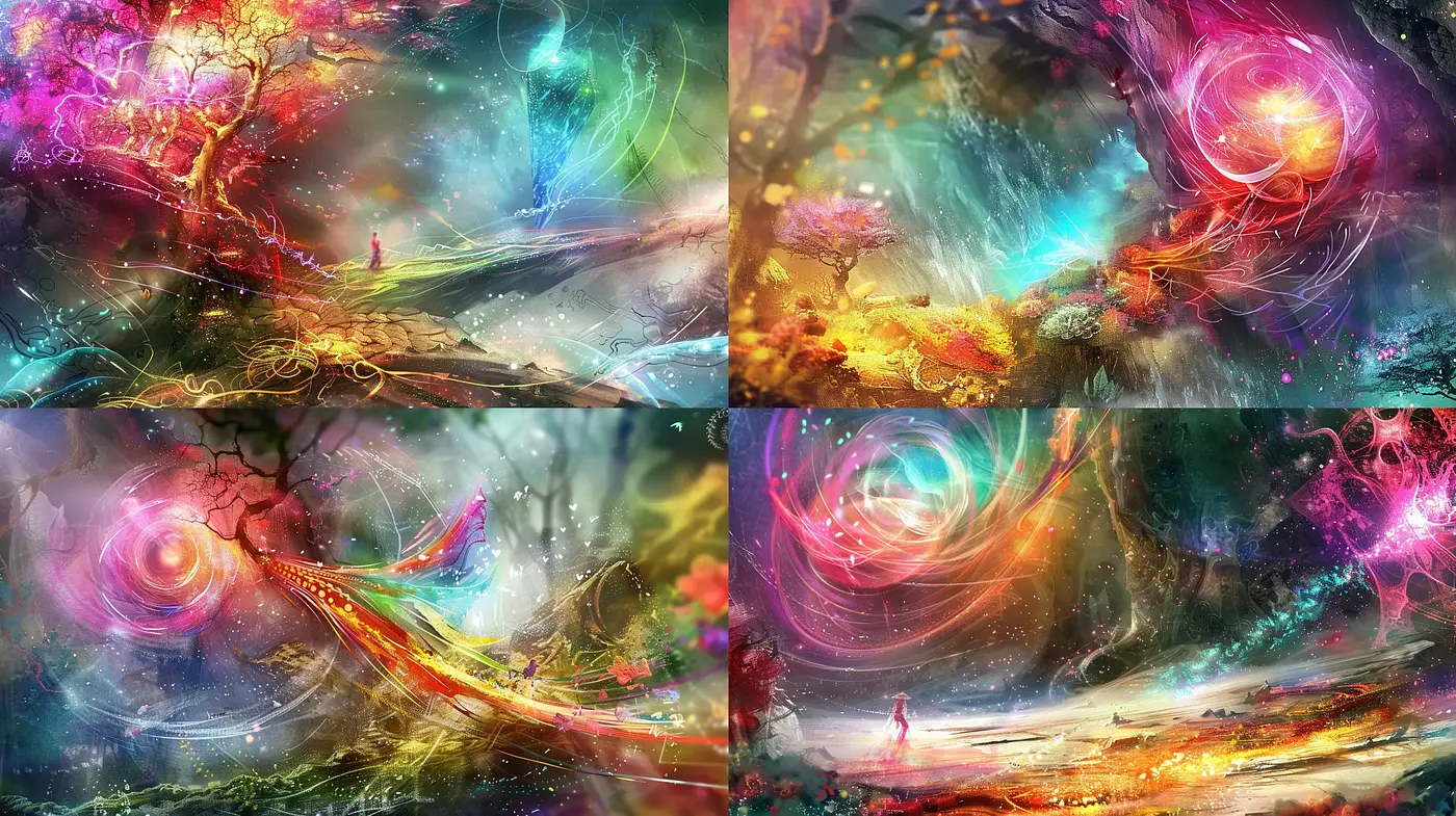 Luminous Ethereal Dreamscape with a Fantasy Essence - Midjourney sref style