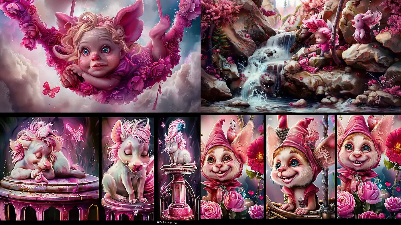 Whimsical Fantasy with a Touch of Charm and Playfulness in Soft Pastel Tones - Midjourney sref style