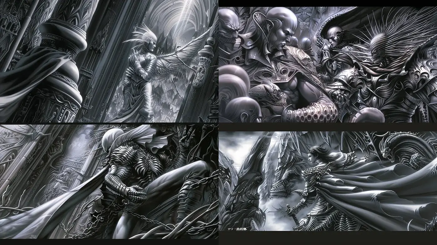 Dramatic and intricate surreal fantasy art with high detail - Midjourney sref style