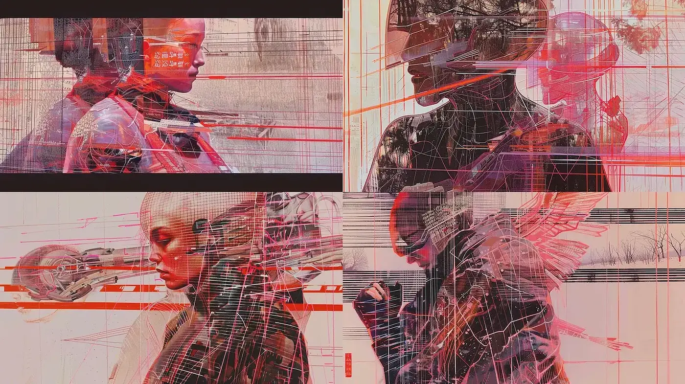 Futuristic Cybernetic Aesthetics with a Retro Vibe - Midjourney sref style
