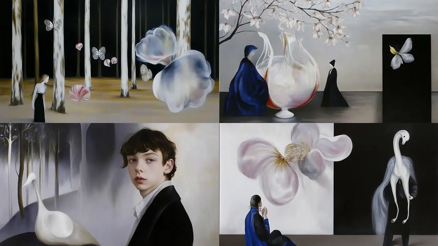 Ethereal Dreamscape: A Surreal Blend of Reality and Imagination - Midjourney sref style