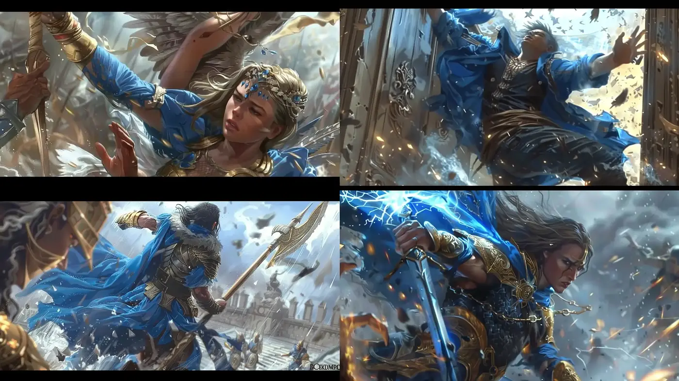 Epic Cinematic Illustration of Heroic Fantasy - Midjourney sref style