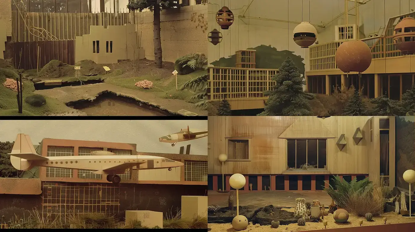 Mid-Century Modern Aesthetic with Organic Forms and Textural Nuance - Midjourney sref style