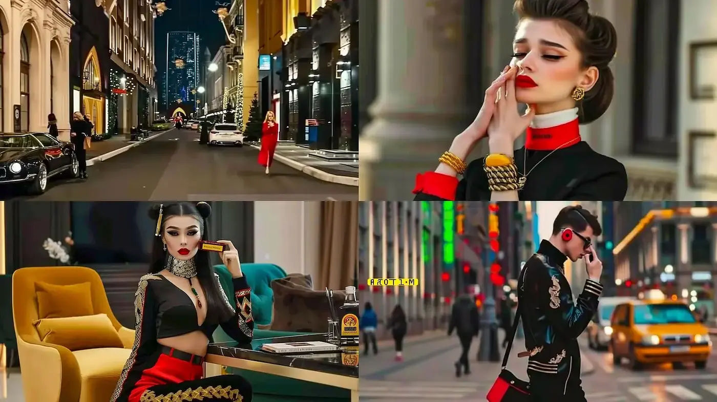 Sleek Urban Vibes with Art Deco Influences and a Glamorous Aesthetic - Midjourney sref style