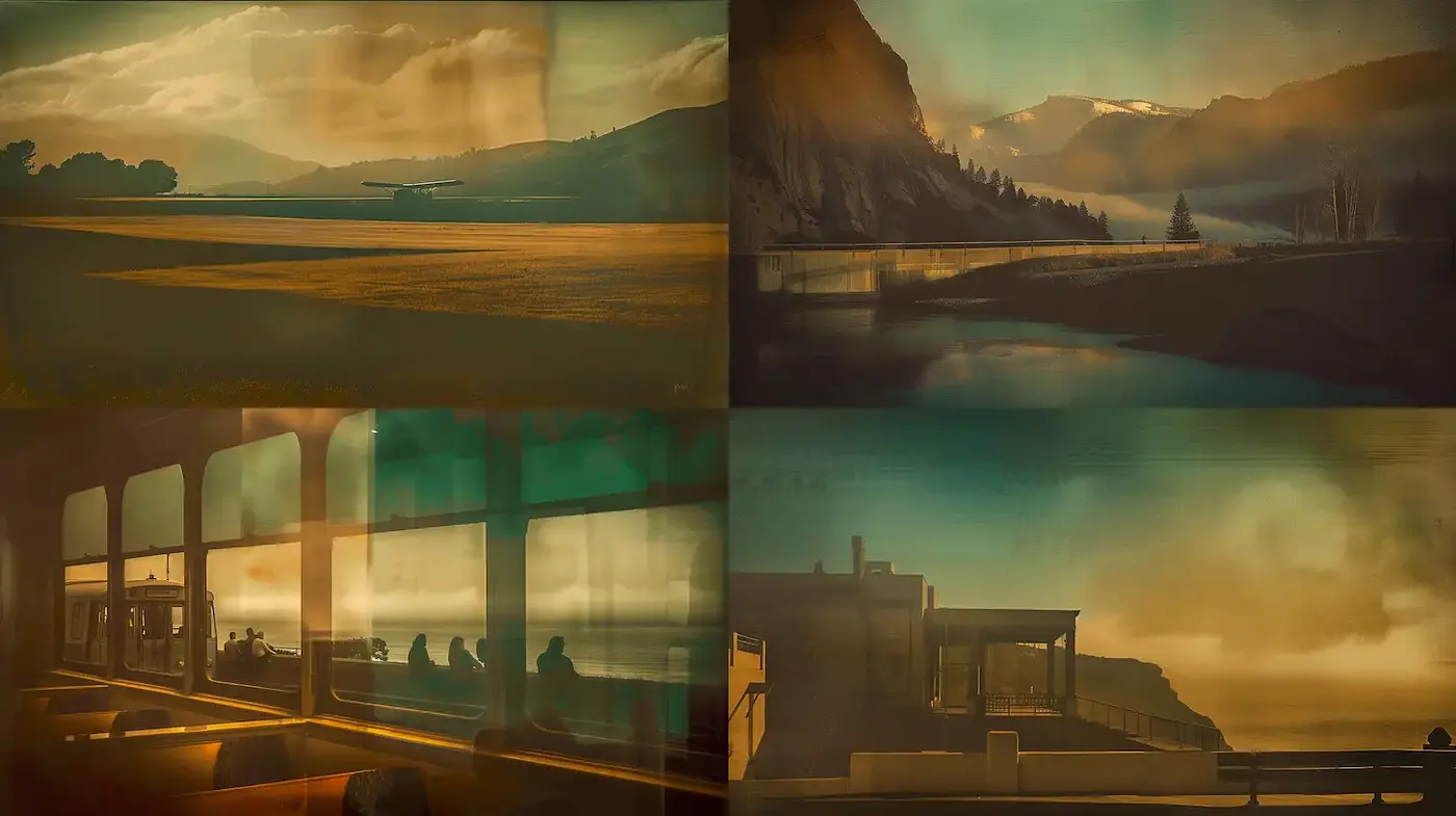 Dreamlike Landscapes with Vintage Aesthetic - Midjourney sref style