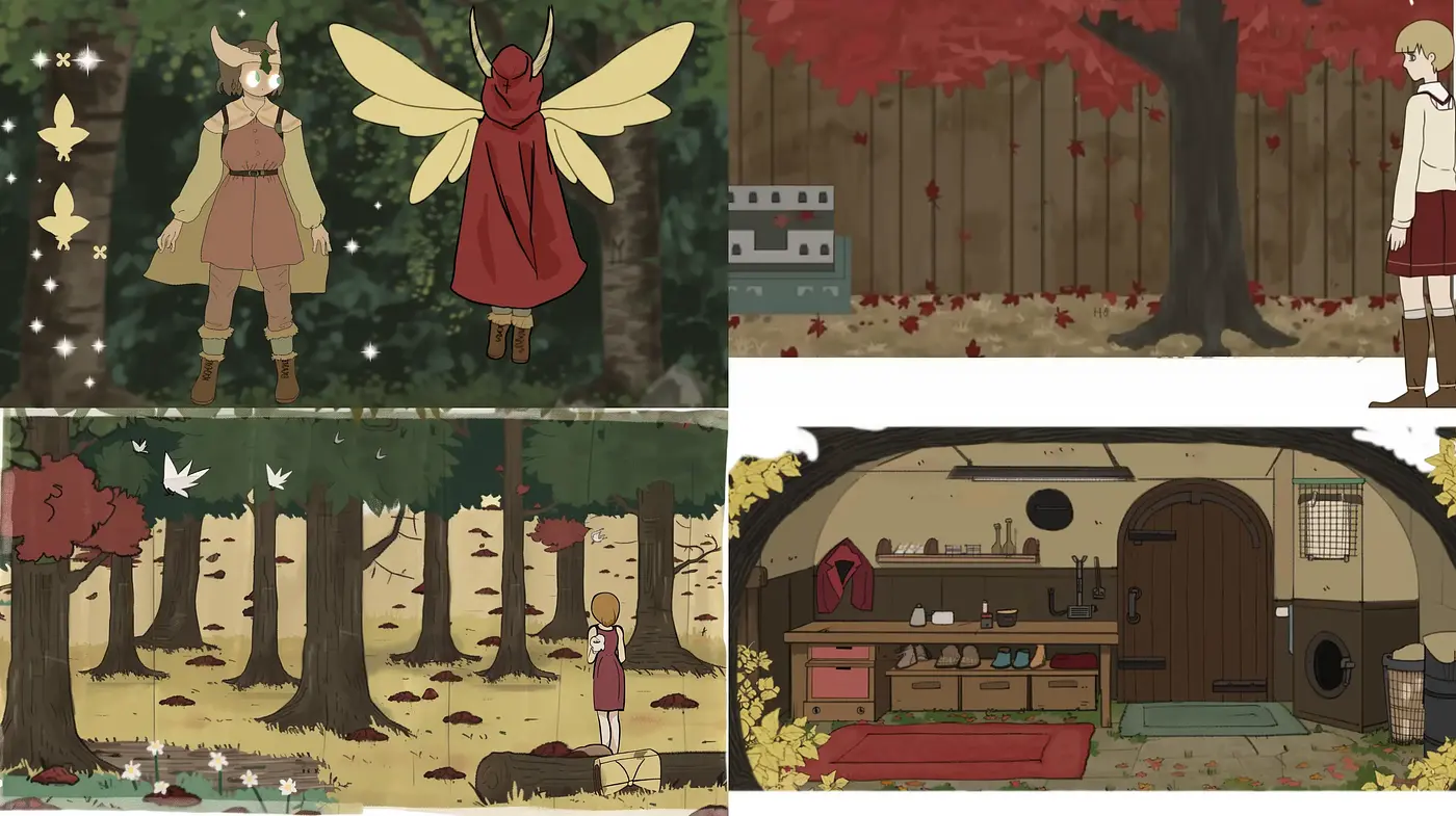 Whimsical Autumnal Anime-Inspired Illustrative Vistas - Midjourney sref style