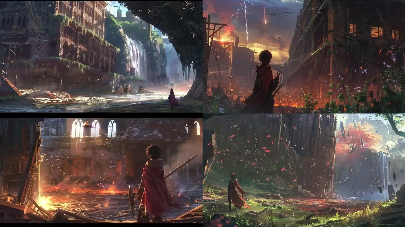 Ethereal Ruins of a Dystopian World - Midjourney sref style
