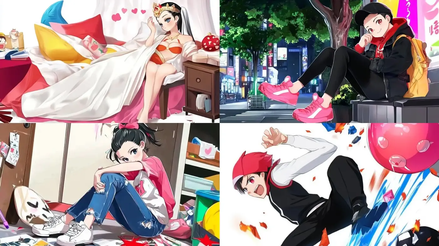 Vibrant Contemporary Anime-Inspired Digital Illustration - Midjourney sref style