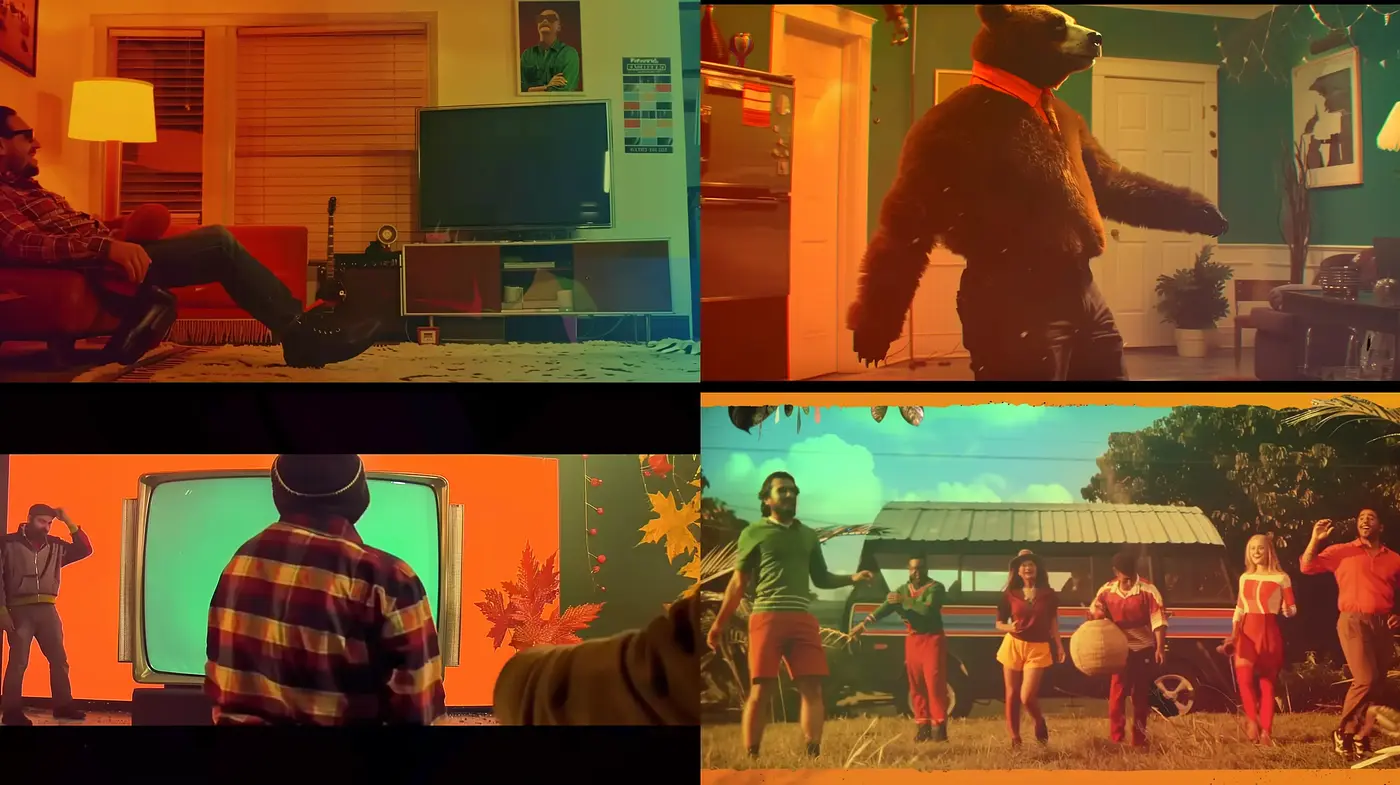 Warm-toned Cinematic Nostalgia with A Consistent Vintage Filter - Midjourney sref style