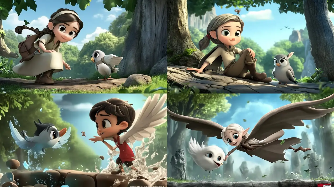 Enchanted Woodland Fantasia: A Fusion of Luminous 3D Animation and Whimsical Character Design - Midjourney sref style