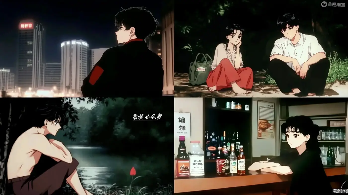 Reminiscent Twilight Hues and Anime Strokes - Midjourney sref style