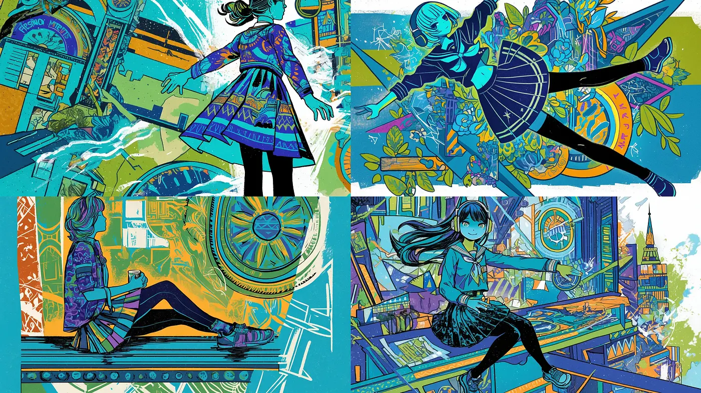 Expressive Dynamic Comic Book Illustration - Midjourney sref style