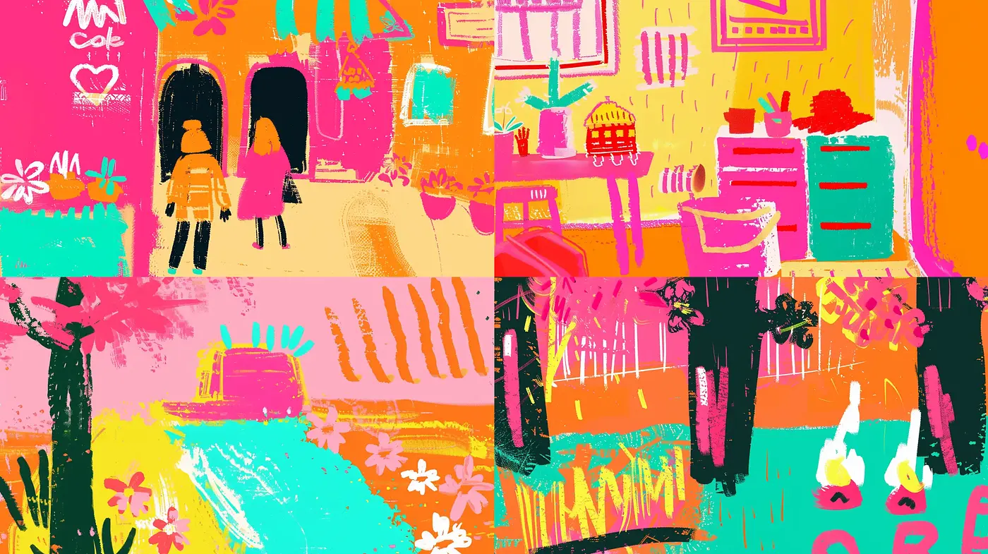 Vibrant Expressionist Fusion with Bold Textural Brushstrokes - Midjourney sref style