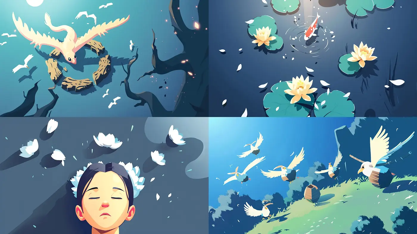 Ethereal Serenity in Stylized Animatic Vistas - Midjourney sref style
