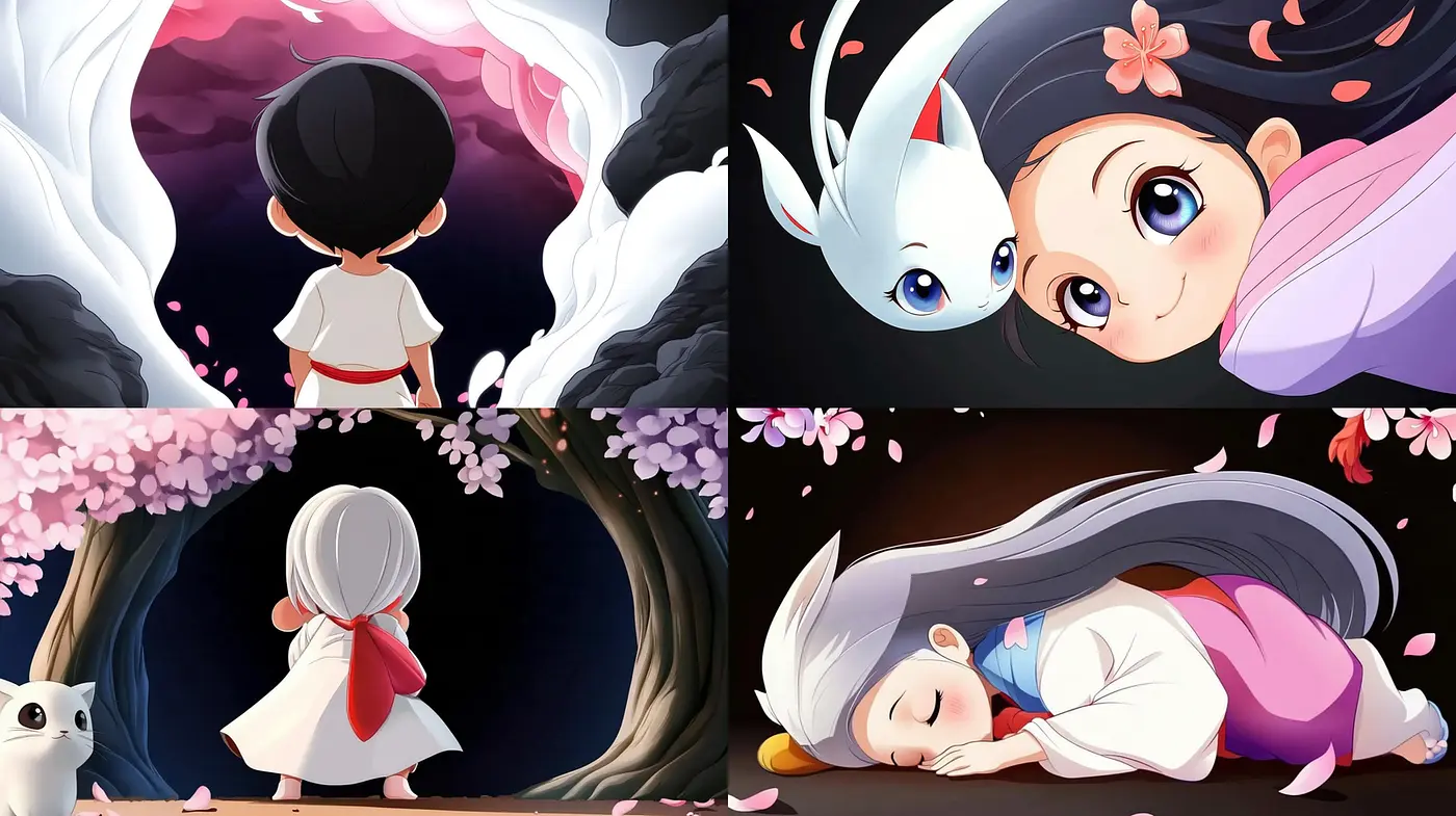 Charming Whimsy with Ethereal Landscapes and Vibrant Characters - Midjourney sref style